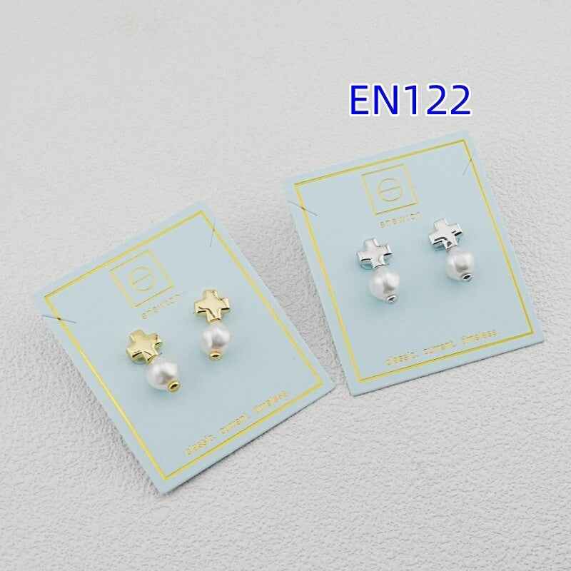 enewton cross pearl earrings