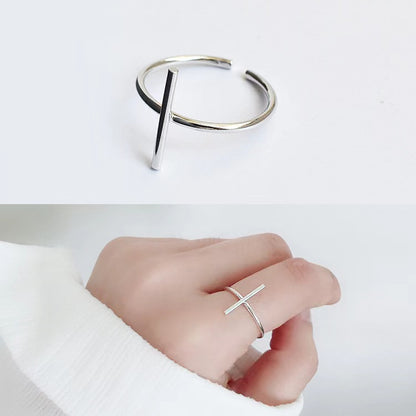 bar silver ring