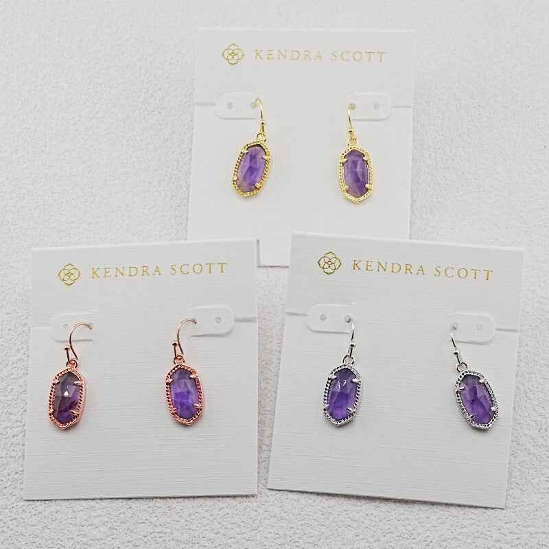 Kendra Scott Oval Amethyst Earrings