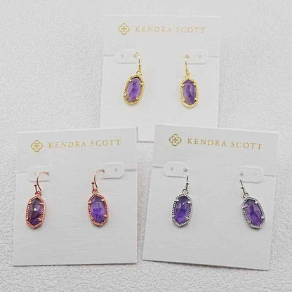 Kendra Scott Oval Amethyst Earrings