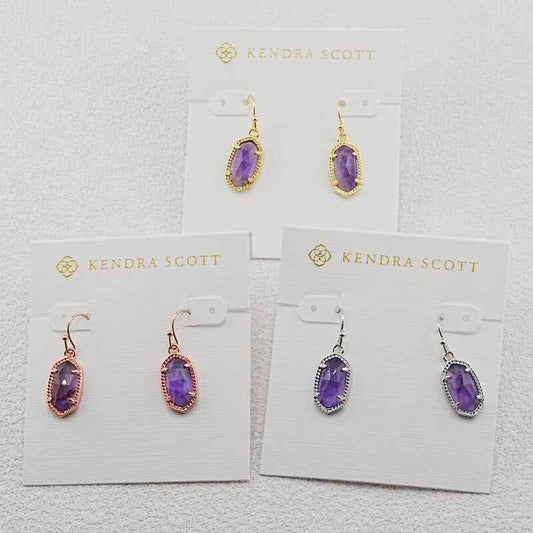 Kendra Scott Oval Amethyst Earrings