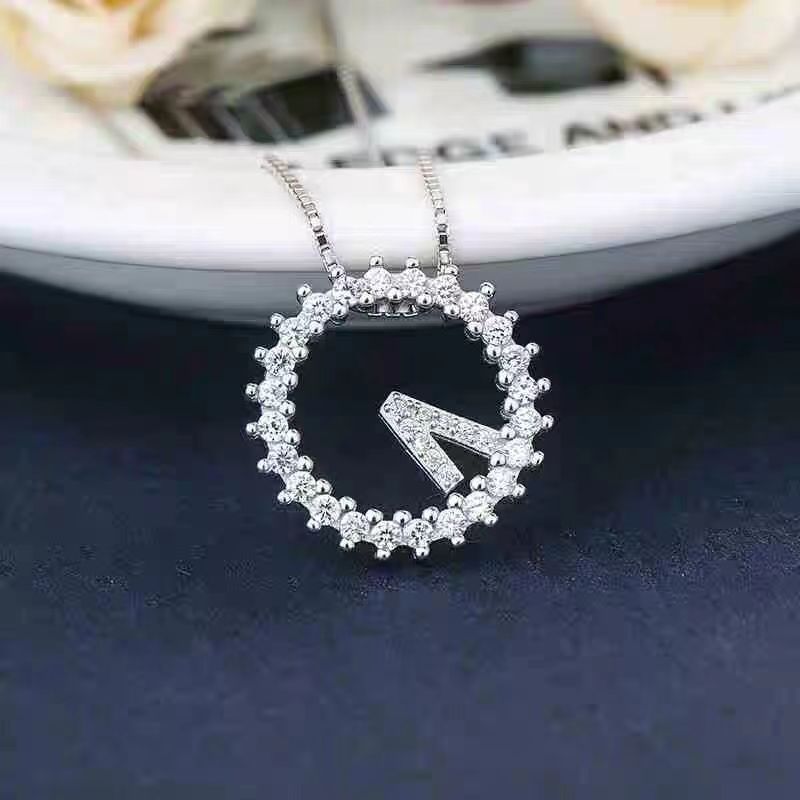 diamond clock pendant necklace