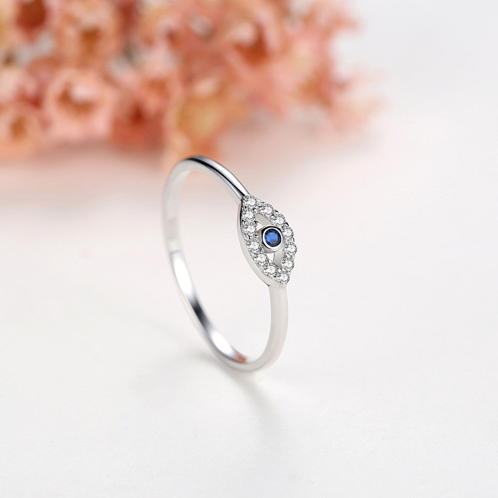 S925 Sterling Silver Demon Eye Fashion Ring