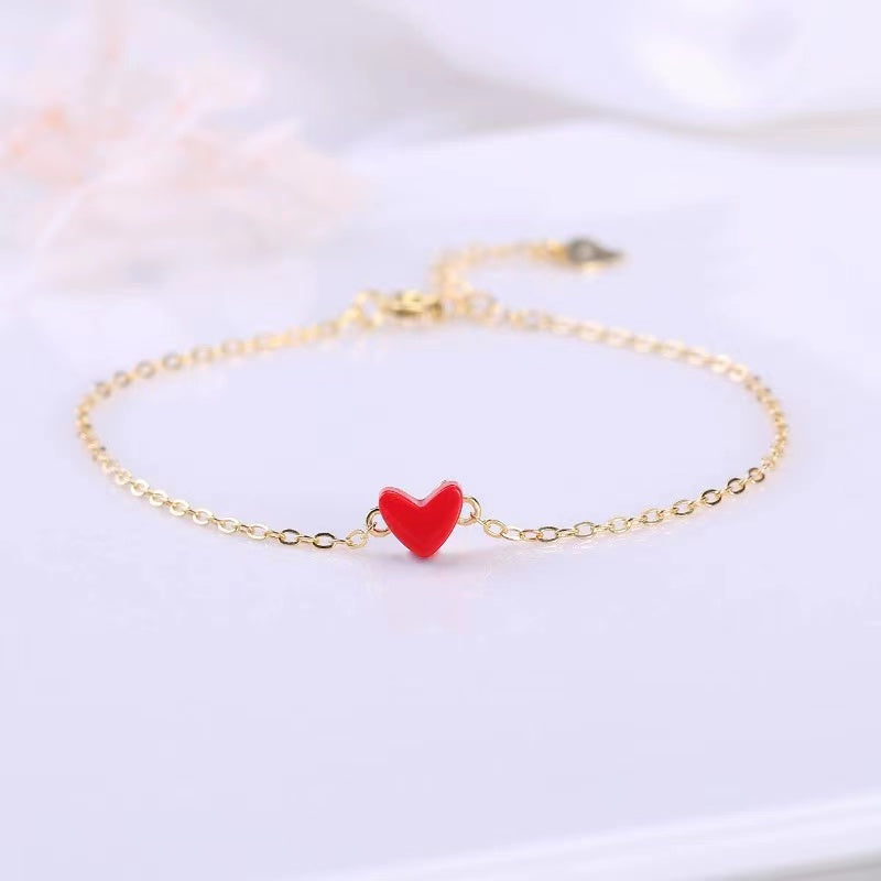 chain heart bracelet