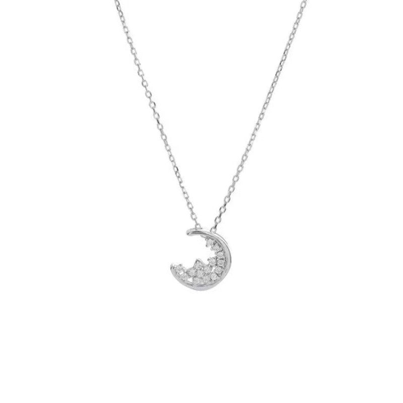 diamond moon necklace