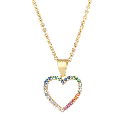 opoen heart necklace