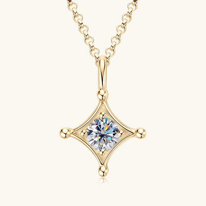 Square Moissanite Pendant Necklace