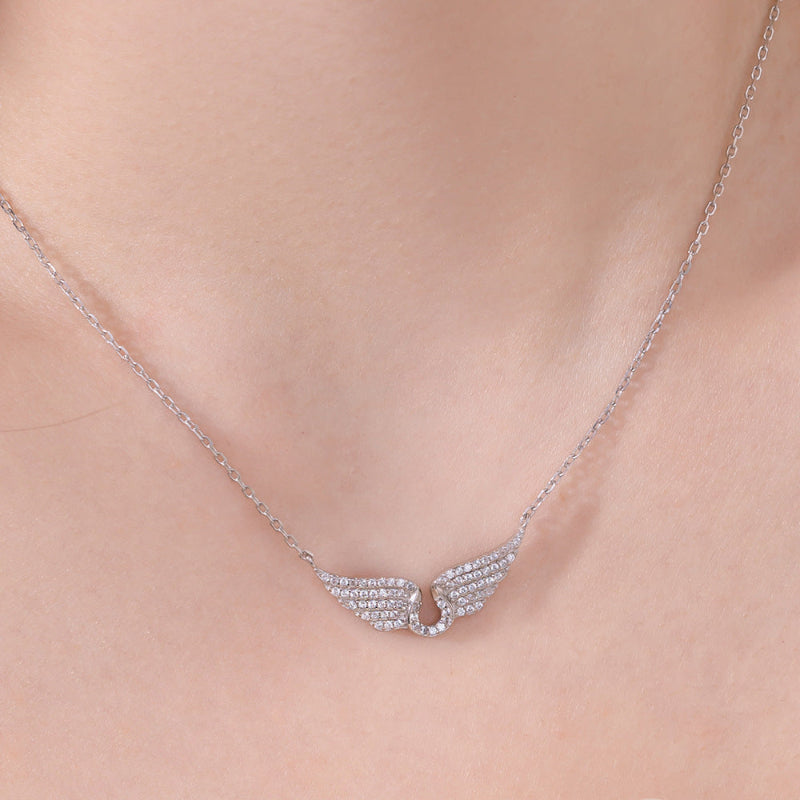 Fine Silver Wing Necklace