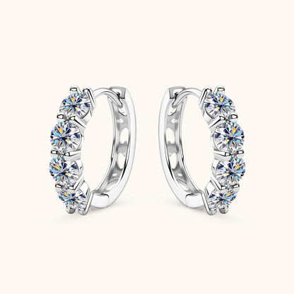 D Color VVS1 Moissanite Eternity Hoops

