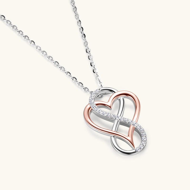D-Grade VVS1 Moissanite Interlocking Hearts Pendant

