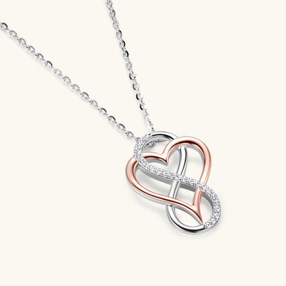 D-Grade VVS1 Moissanite Interlocking Hearts Pendant

