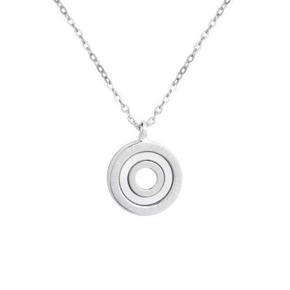 circle pendant necklace silvr