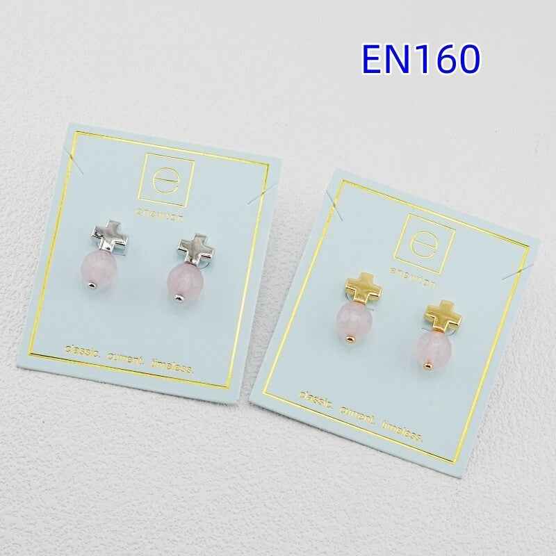 enewton cross pink crystal earrings