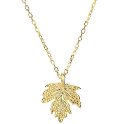 maple leaf necklace gold