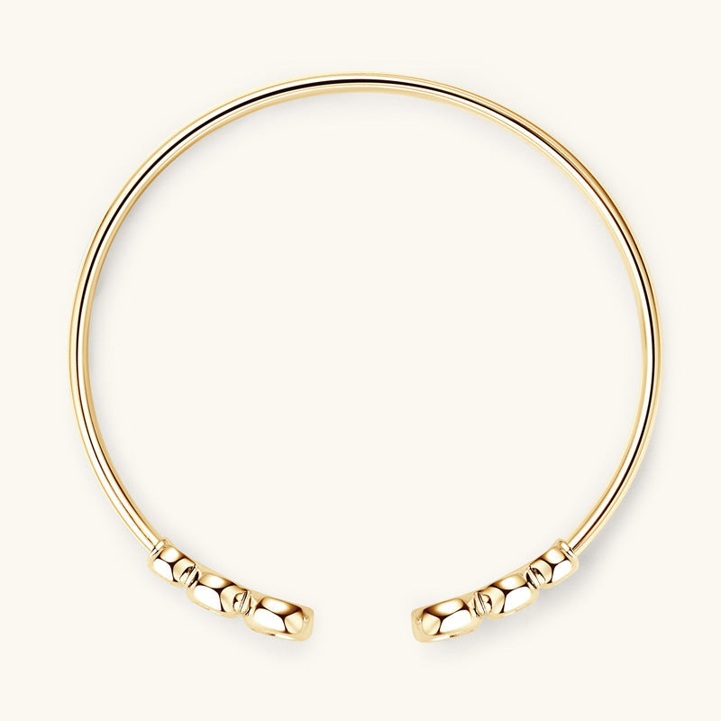 Brilliant Cut Moissanite Dot Open Bracelet


