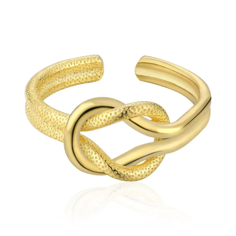 Hammered Finish Knot Ring

