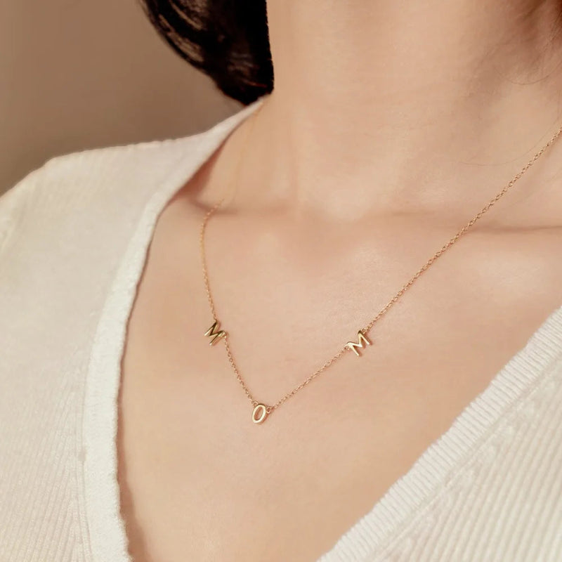 Modern Minimalist Mom Pendant Necklace