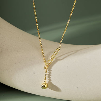 Minimalist Long Silver Chain Necklace

