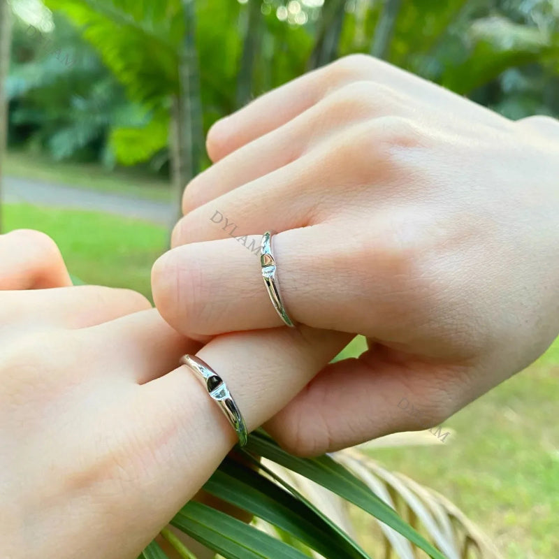 Silver Connecting Love Rings

