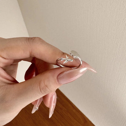 Wanderlust Cloud & Plane Ring

