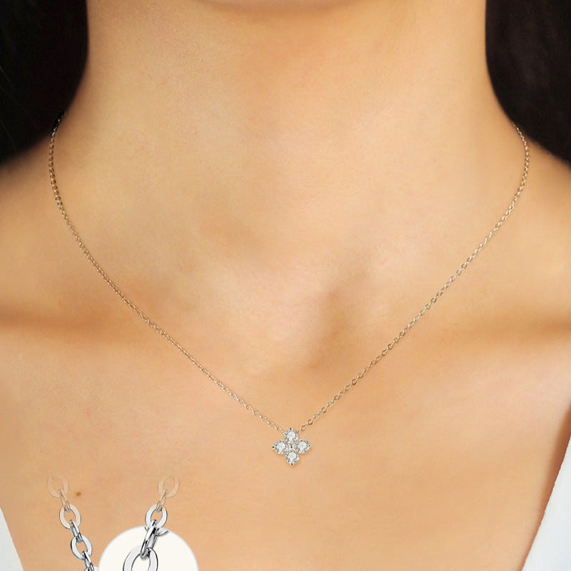 Versatile Moissanite Flower Pendant for Everyday Wear

