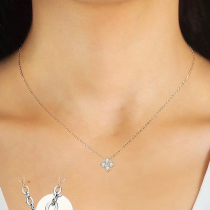 Versatile Moissanite Flower Pendant for Everyday Wear

