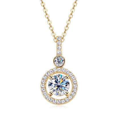 Handcrafted Look Moissanite Drop Pendant

