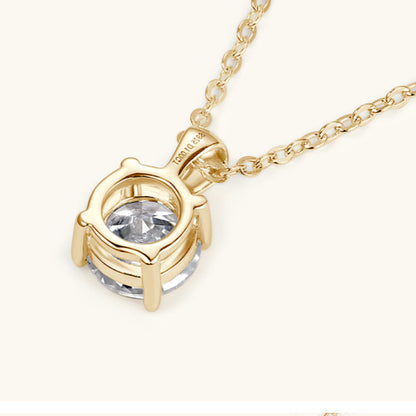 Handcrafted Look Moissanite Solitaire Pendant

