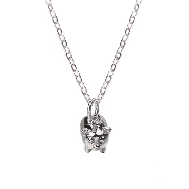 Minimalist Pig Necklace

