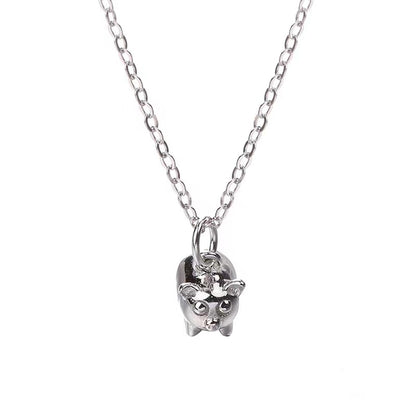 Minimalist Pig Necklace

