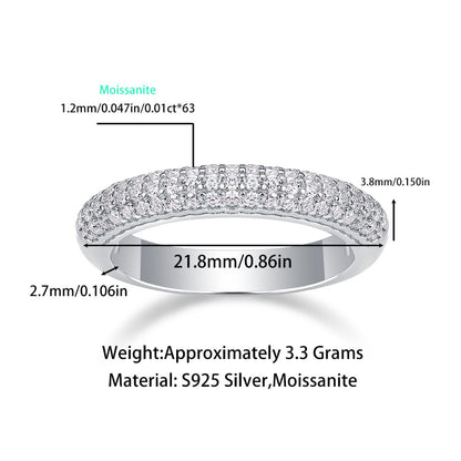 21.8mm Long Moissanite Eternity Band

