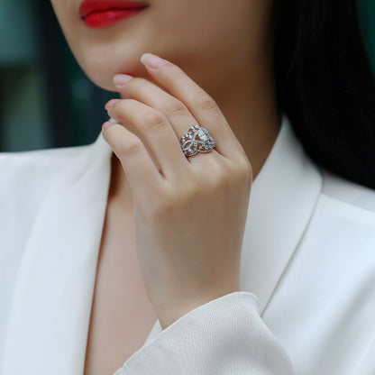 Intricate Moissanite Filigree Engagement Ring

