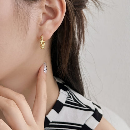 Petite Gold Twist Earrings

