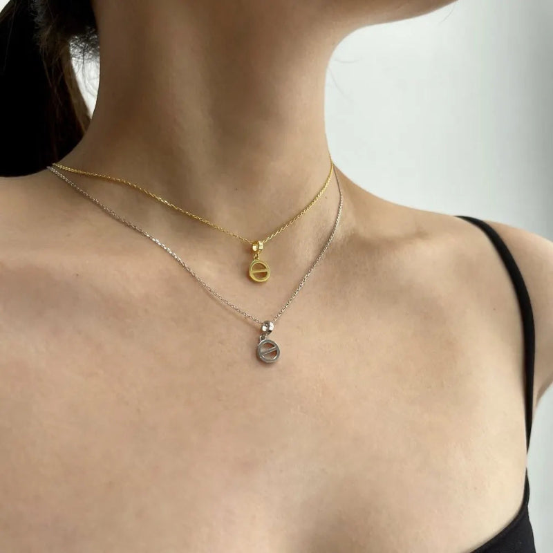 Polished Gold Ring & Bar Necklace

