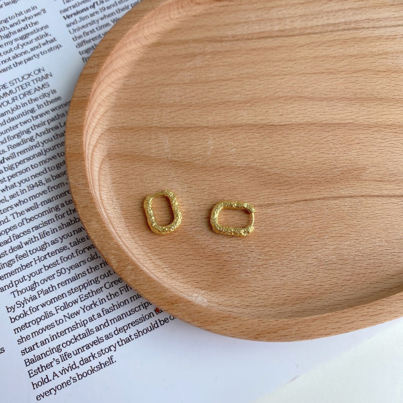 Unconventional Gold Hoops


