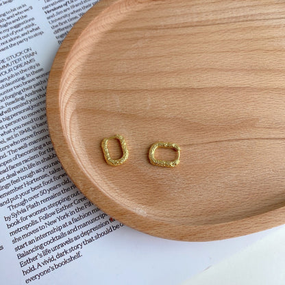 Unconventional Gold Hoops

