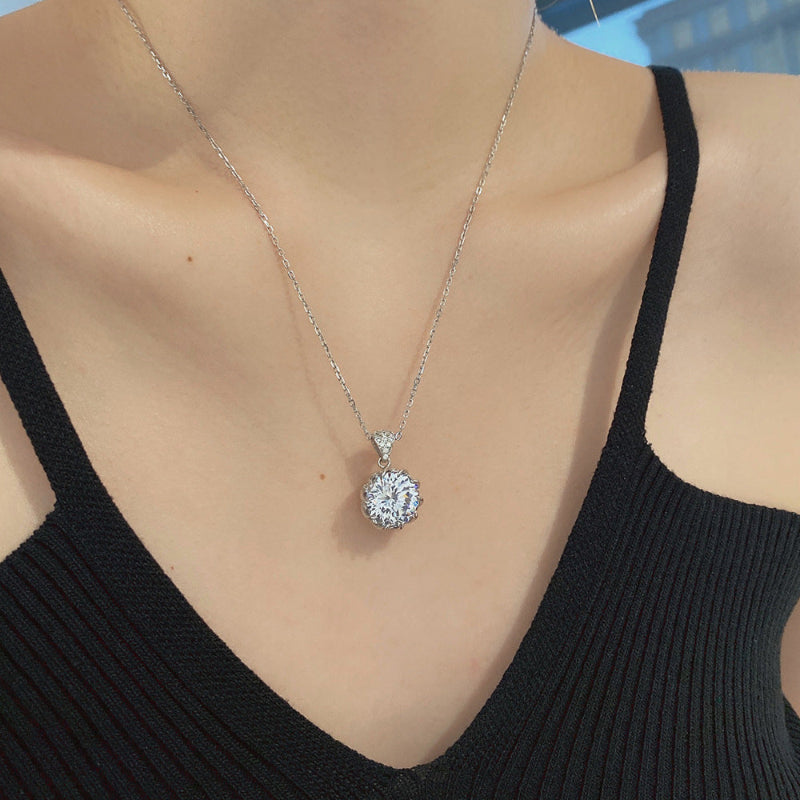 Boho Sunflower Silver Necklace