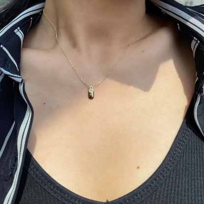 Geometric Pave Charm Necklace

