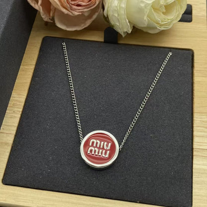 Miu Miu Designer Silver & Red Jewelry Set

