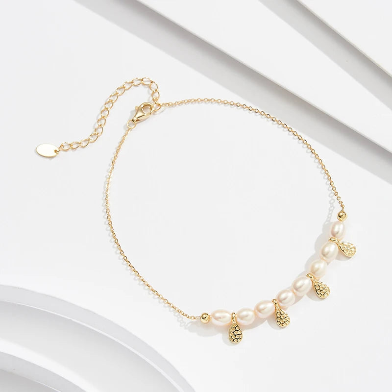 Adjustable Gold Pearl Anklet/Bracelet