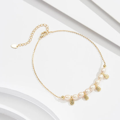 Adjustable Gold Pearl Anklet/Bracelet