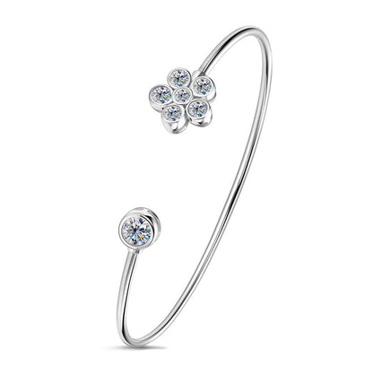 Modern Gold & Moissanite Flower Armlet

