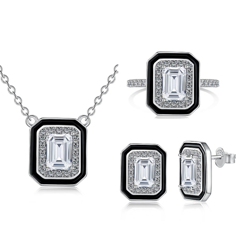 Art Deco Style Silver Necklace

