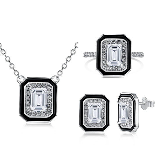 Art Deco Style Silver Necklace

