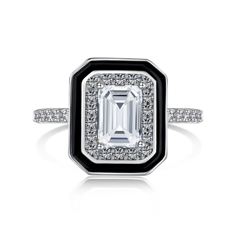 Geometric Zirconia Cocktail Ring

