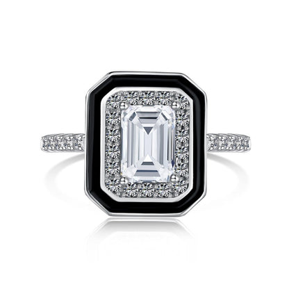 Geometric Zirconia Cocktail Ring

