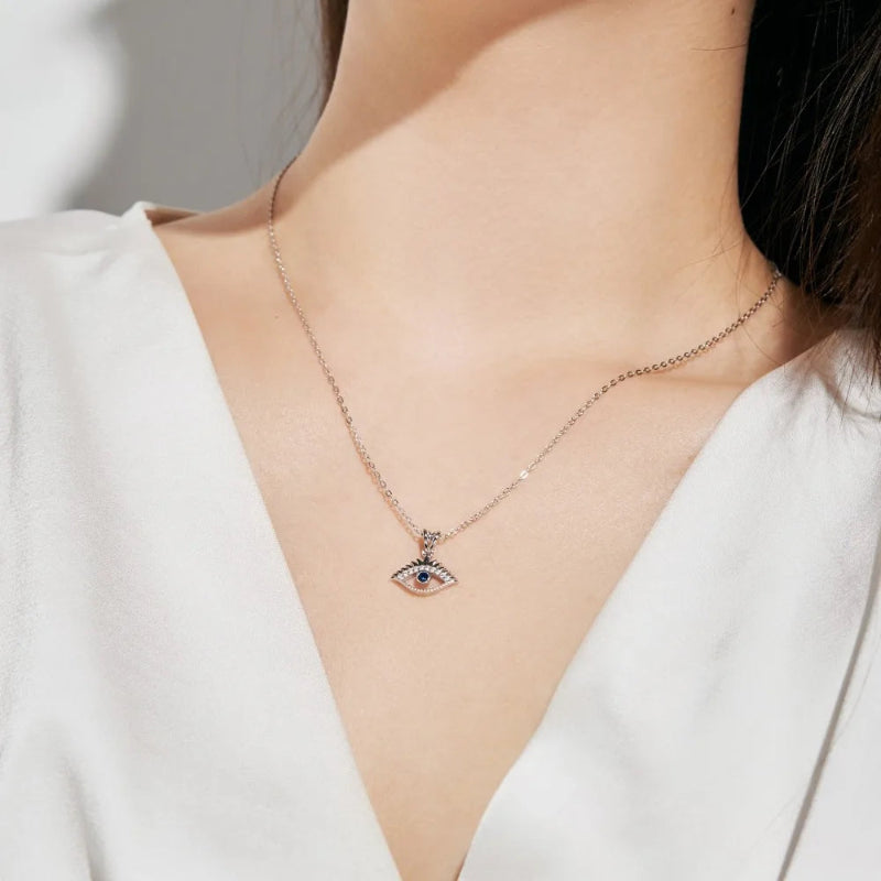 Delicate Silver Evil Eye Jewelry

