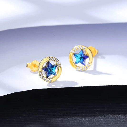 Gold Starburst Earrings