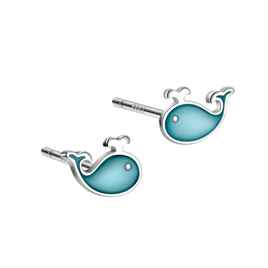whale shark stud earrings
