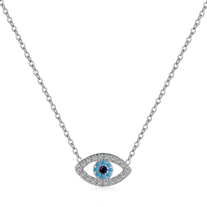 Hamsa Blue Evil Eye Necklace